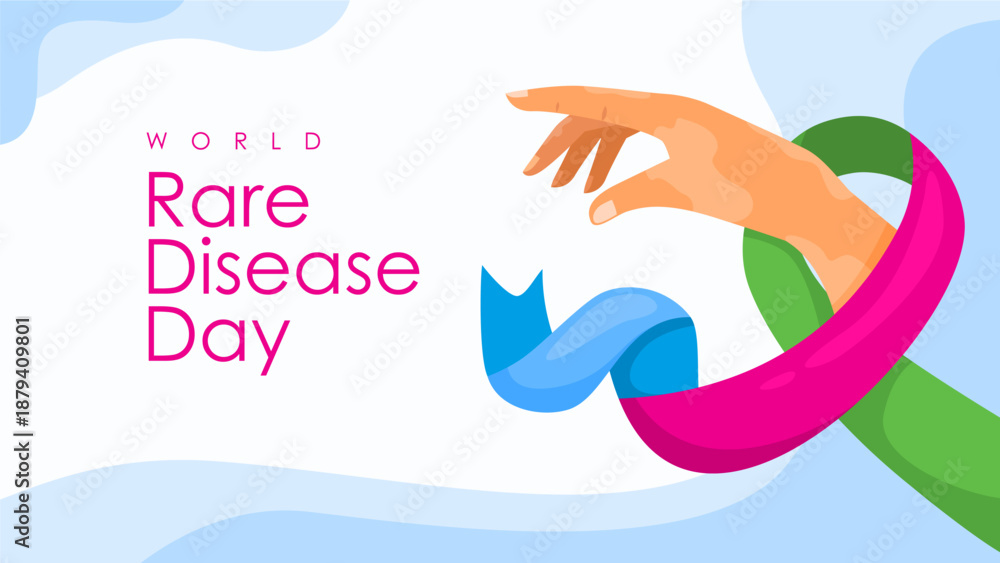 Obraz premium vector world rare disease day background template