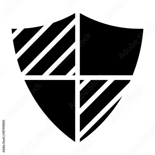 Anti Piracy Shield Vector Glyph Icon Design