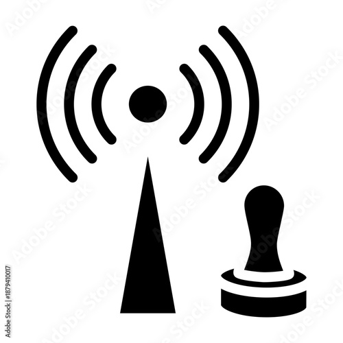 Broadcasting Permit Vector Glyph Icon Design