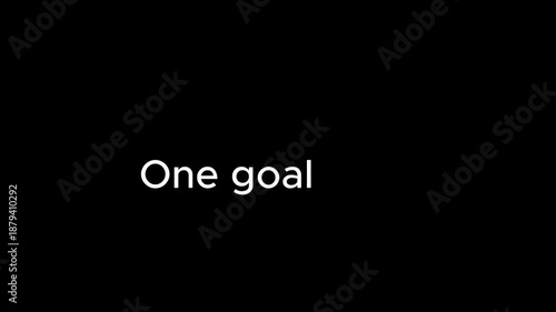 Minimalistic video frame with bold text overlay