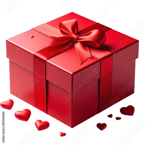 Valentine sale box isolated on white background.