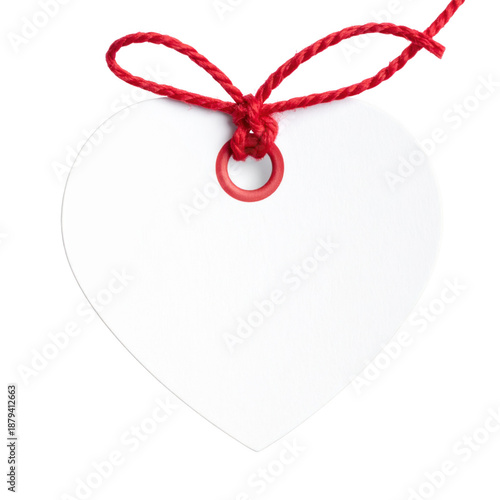  Valentine shopping bag isolated on white background.