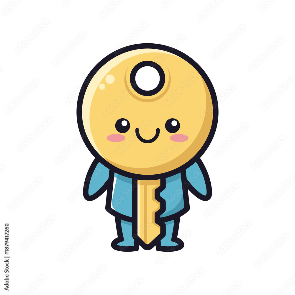 Fototapeta premium Cartoon CD Character in Business Attire Illustration