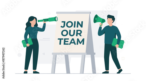 Join Our Team Recruitment Concept Illustration for Hiring New Talent
