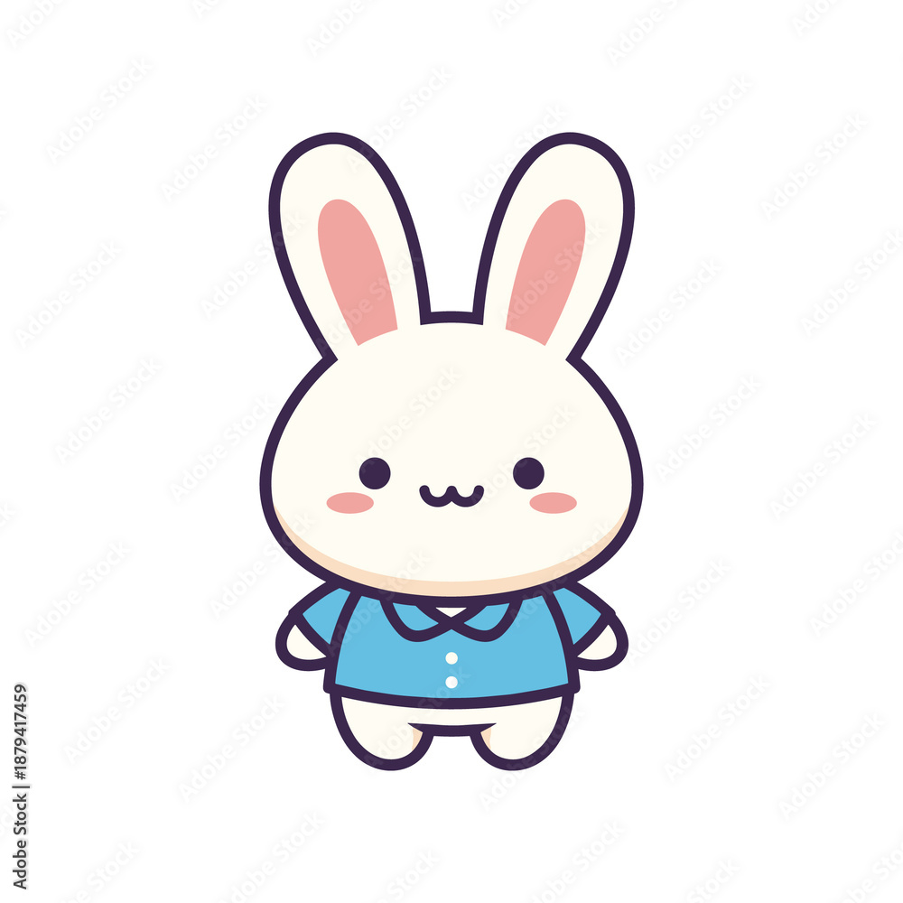 Obraz premium Adorable Cartoon Bunny Character Illustration