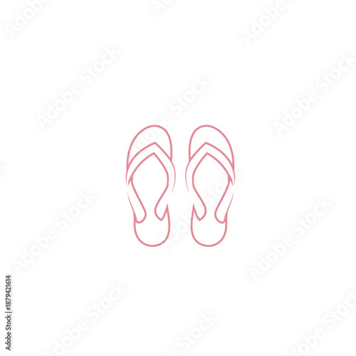 Slipper icon vector flat design template