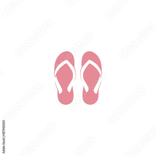 Slipper icon vector flat design template