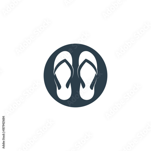 Slipper icon vector flat design template