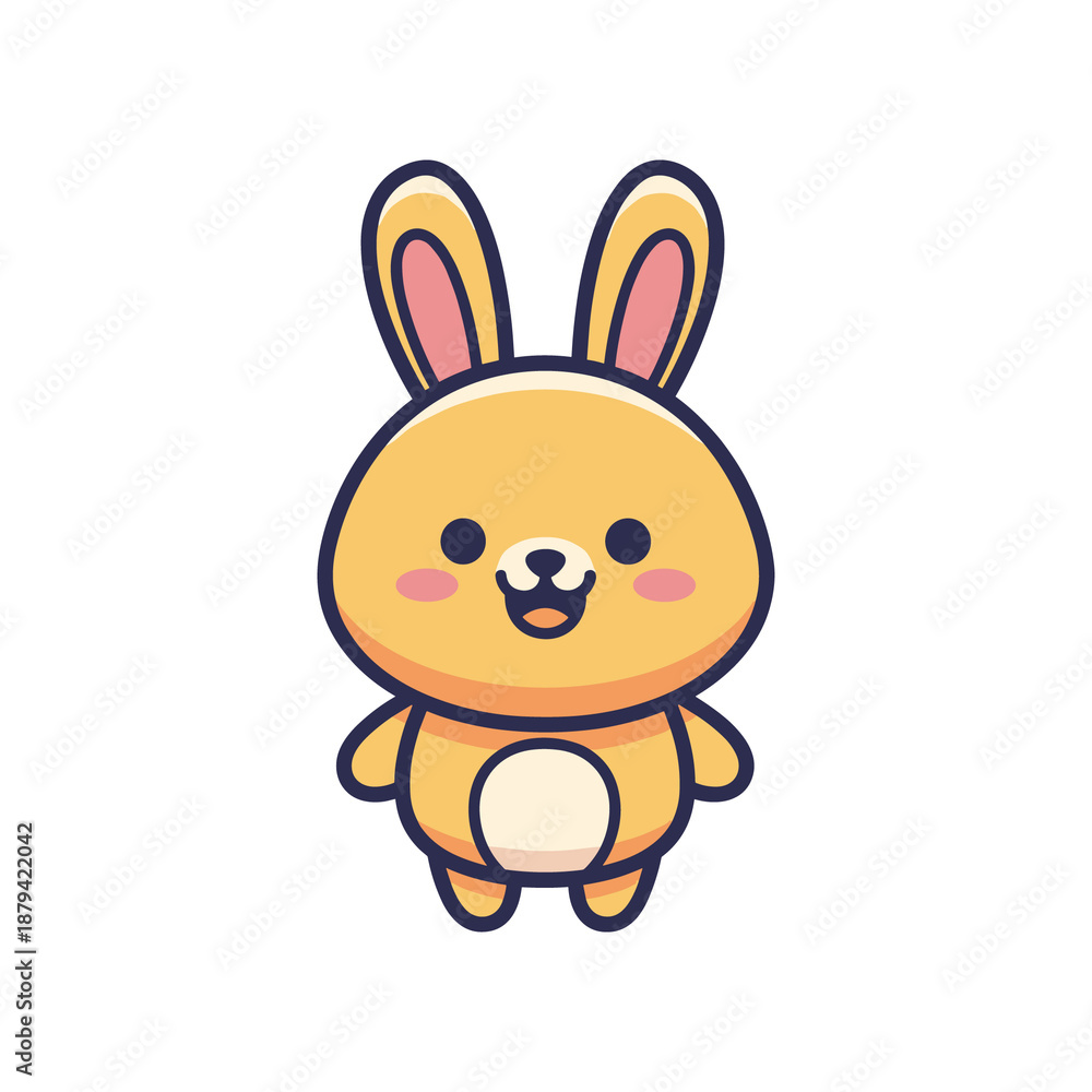 Fototapeta premium Adorable Cartoon Bunny Character Illustration