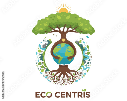 go eco centric futuristic vector 