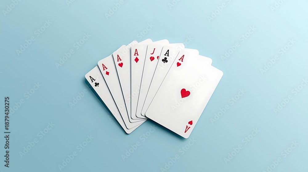 Fototapeta premium Full House Playing Cards Hand