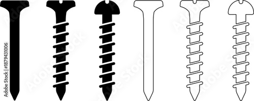 Professional Fastener Icon Set