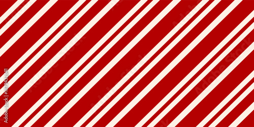 Christmas Seamless Vector Pattern. Contain candy cane stripes in red and cream colors. Great for wrapping paper and wallpapers.eps,10