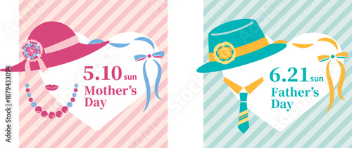 【2026年】母の日・父の日　タイトルセット　かわいい