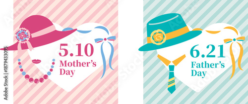 【2026年】母の日・父の日　タイトルセット　かわいい