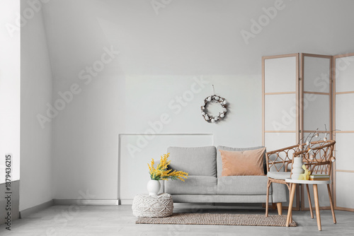 Interior of light living ro...