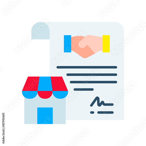 Franchise Agreement flat icon