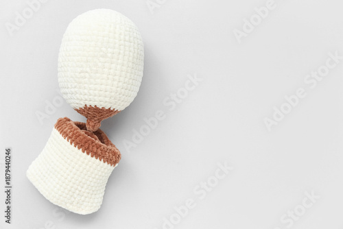 Knitted model of female bre...