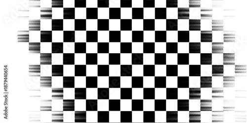 Race flag grunge background, car rally or motocross finish flag with vector checker pattern. Grunge race flag for car racing sport or bike speedway, motorsport