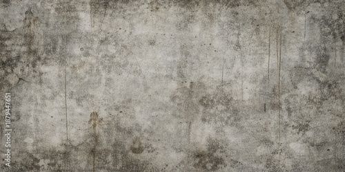 Old grunge concrete wall texture with a dark aged stone surface and rough gray paint design creates a vintage textured backdrop