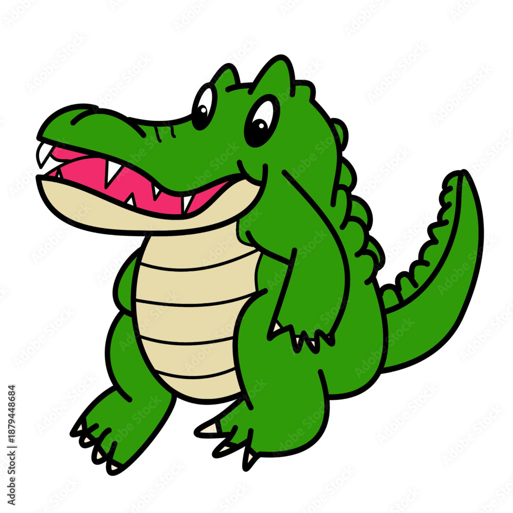Fototapeta premium alligator drawing animal a for alligator for kids eductional drawing.eps