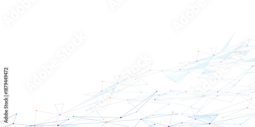 Abstract blue digital technology futuristic communication high tech concept white background.