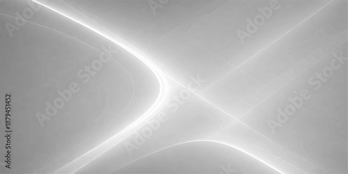 Abstract silver metal background with brushed texture and white lines design