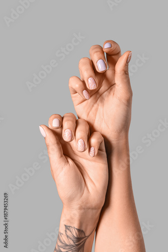 Female hands with beautiful...
