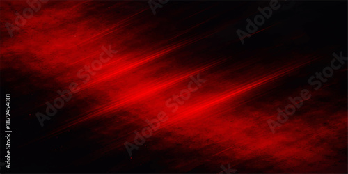 An abstract red background features a dark grunge texture with sun rays piercing through fire and orange sunset clouds to create a motion design wallpaper with smoke and light