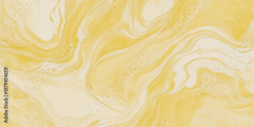 Abstract yellow background with flowing golden lines and smooth silk texture
