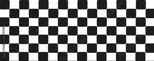 Black and white chess pattern. Checkerboard seamless vector illustration. Abstract checkered checkerboard for game. Grid geometric square shape. Race flag.