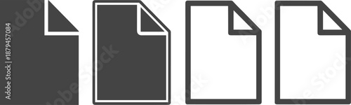 Three gray document with varying shades white outline