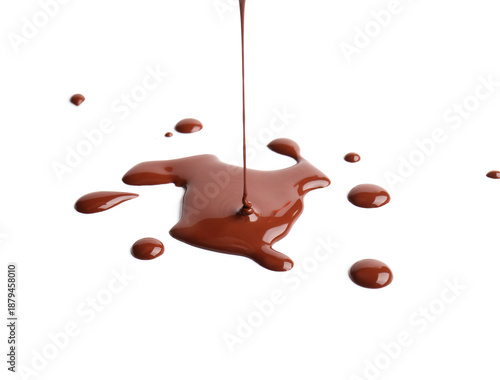 Dripping sweet chocolate on...