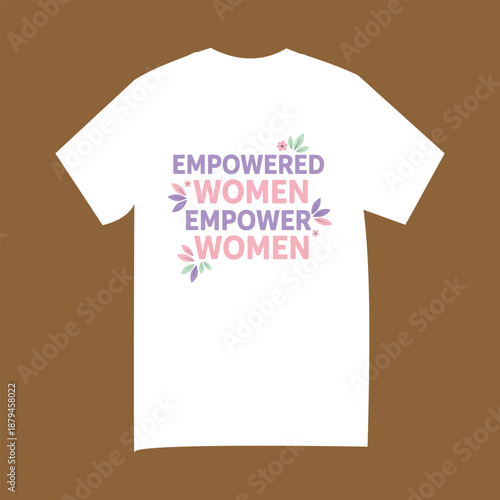 Pastel Feminist Quote Typographic White T-Shirt design