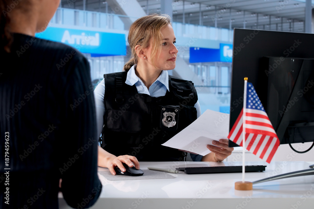 Obraz premium Passport In Hand: Woman