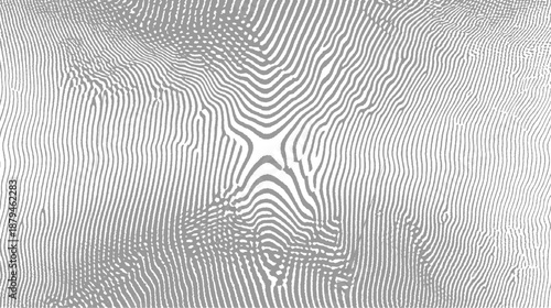 Textured abstract pattern with a central focal point of grey and white wavy lines creating a symmetrical visual depth effect