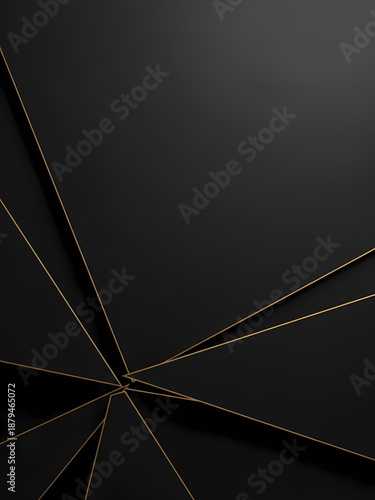 黒背景に金の幾何学模様