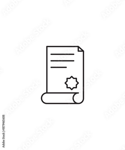 document icon, vector best line icon.