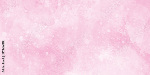 Lovely soft pink grunge watercolor texture with bokeh and bubbles effect background. light pink watercolor texture, gentle gradients and flowing brush strokes. light pastel shades blending naturally.