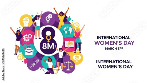 International Womens Day Celebration with Diverse People