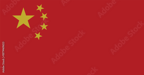 Chinese Flag Vector - Official Chinese Flag With Original Color and Size Proportion