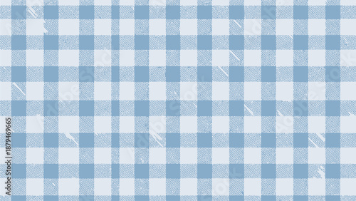 Classic light blue vichy gingham check seamless pattern