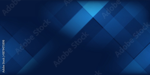 Modern dark navy blue silver abstract pattern background. Geometric shape. Line triangle angle fold polygon diamond 3D vector abstract art