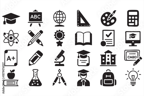Learning and Academic Icons for Online Courses and Training Systems