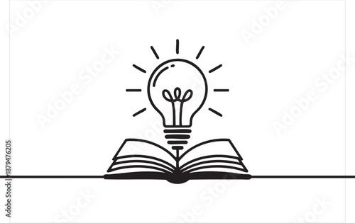 Open Book Idea Illustration for Education, Literacy, and Learning Concepts