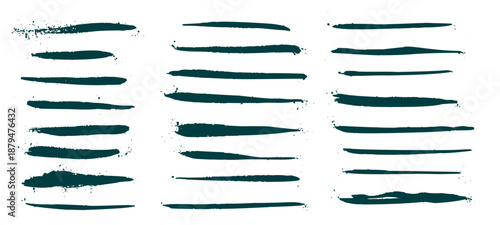 big set of watercolor stain texture in brush stroke style