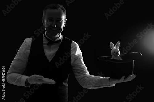 Silhouette of mature magici...
