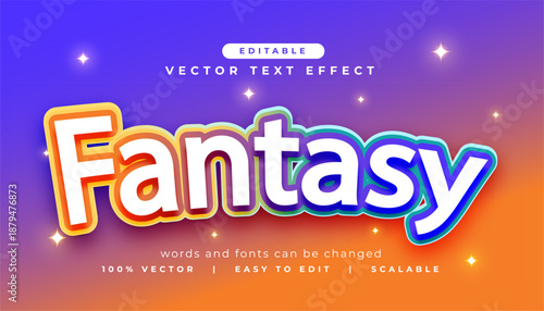 text effect style colorful editable fantasy word design