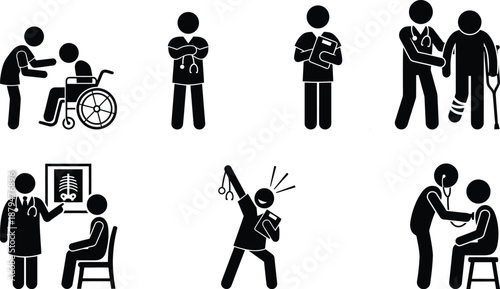 Healthcare professionals providing comprehensive medical care to various patients