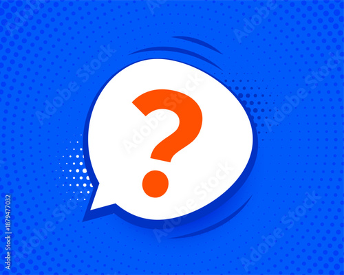 question mark symbol background with message box design